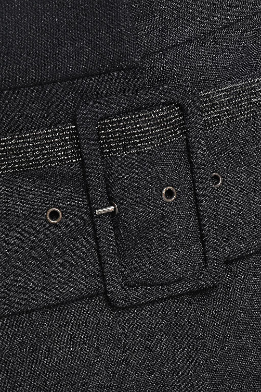 BRUNELLO CUCINELLI ビーズ&ボタン付き ウール混 ミディスカート