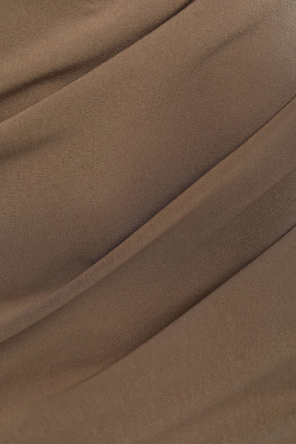 GOEN.J Asymmetric ruffle-trimmed stretch-crepe midi skirt