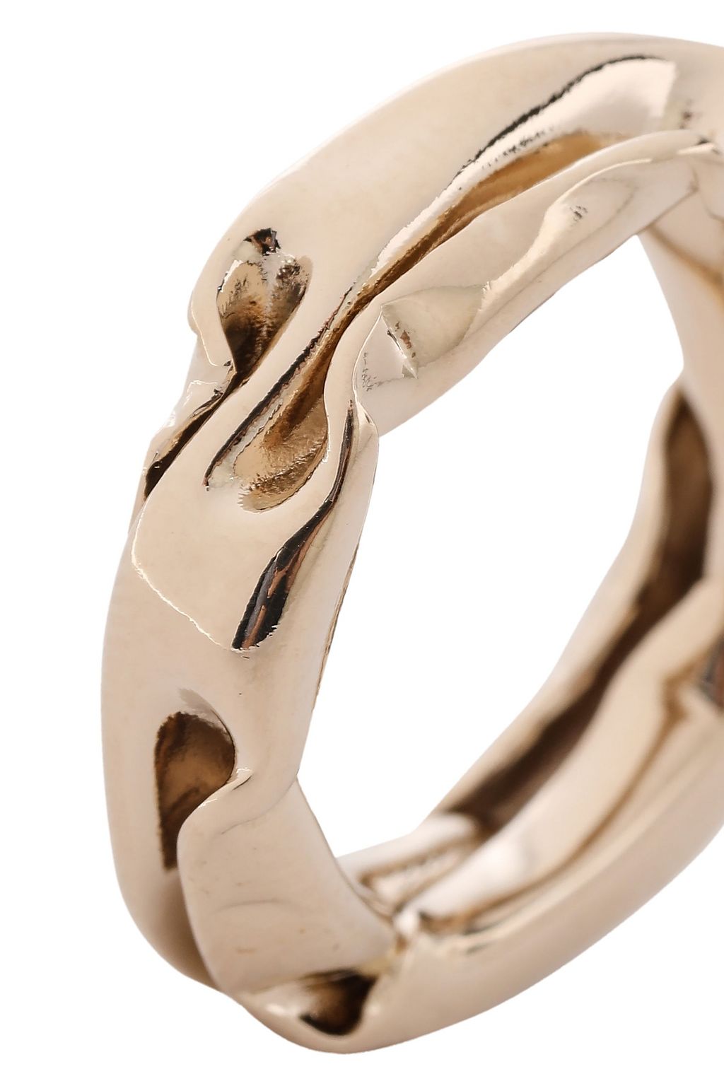 JIL SANDER Set of 2 hammered rose gold-plated rings