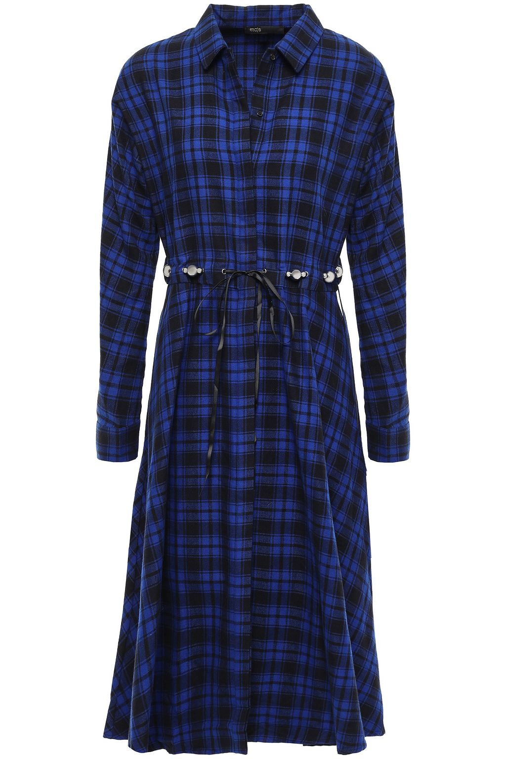 flannel midi dress