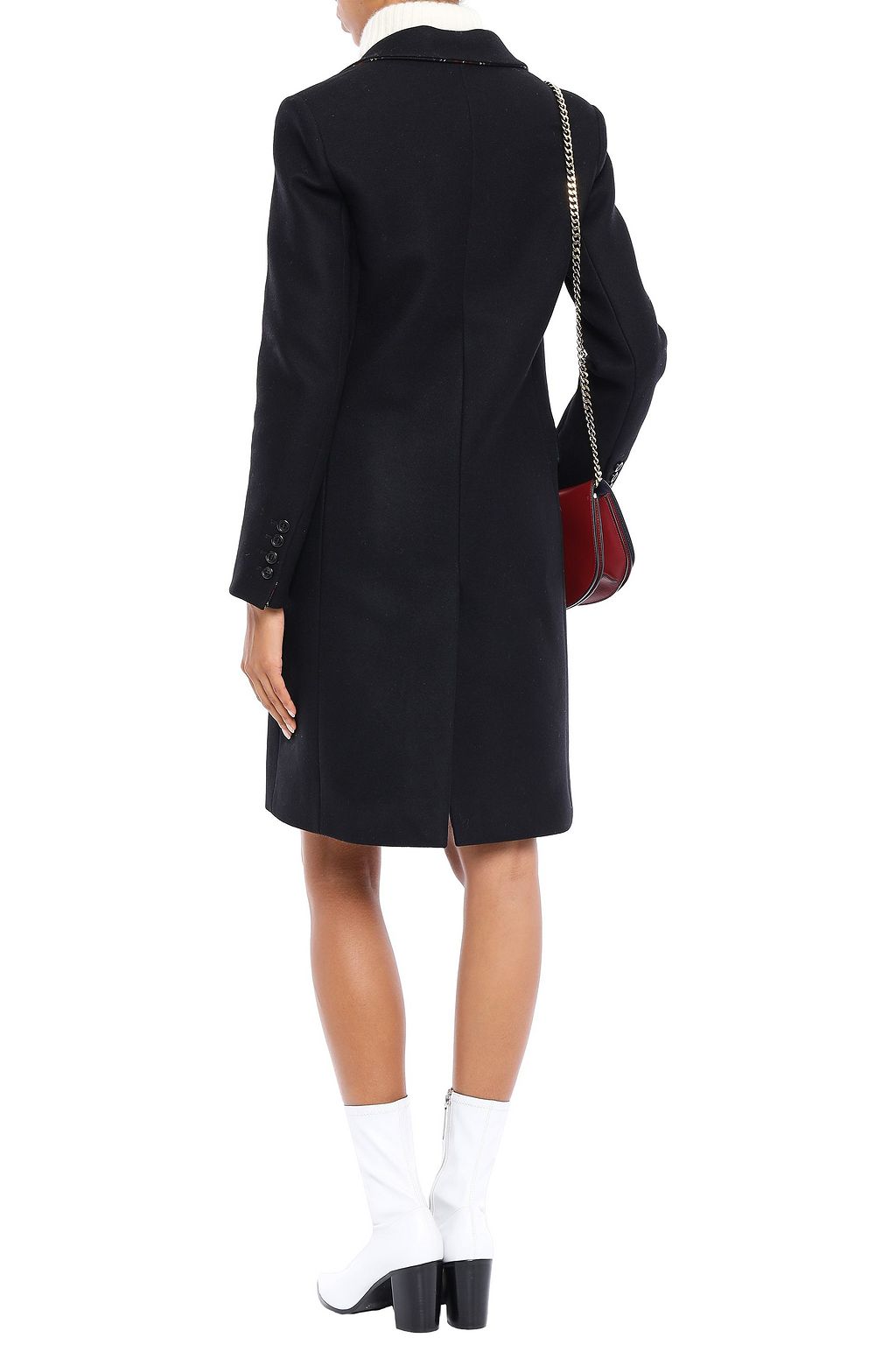 MAJE Wool-blend felt coat