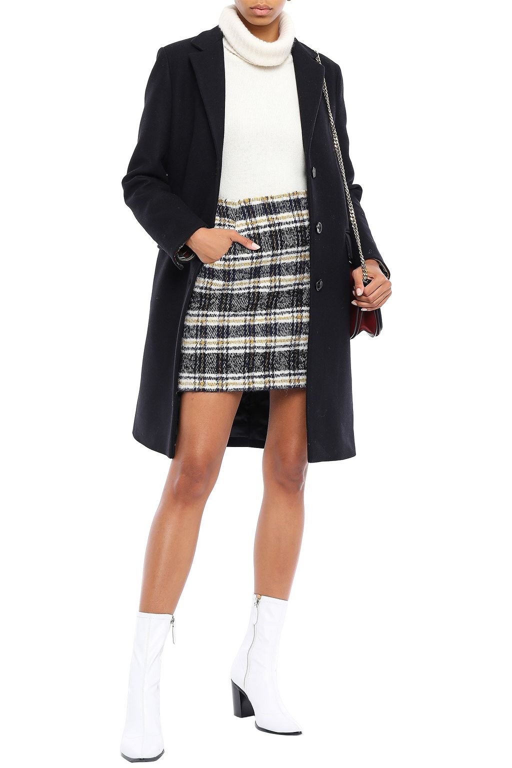 MAJE Wool-blend felt coat