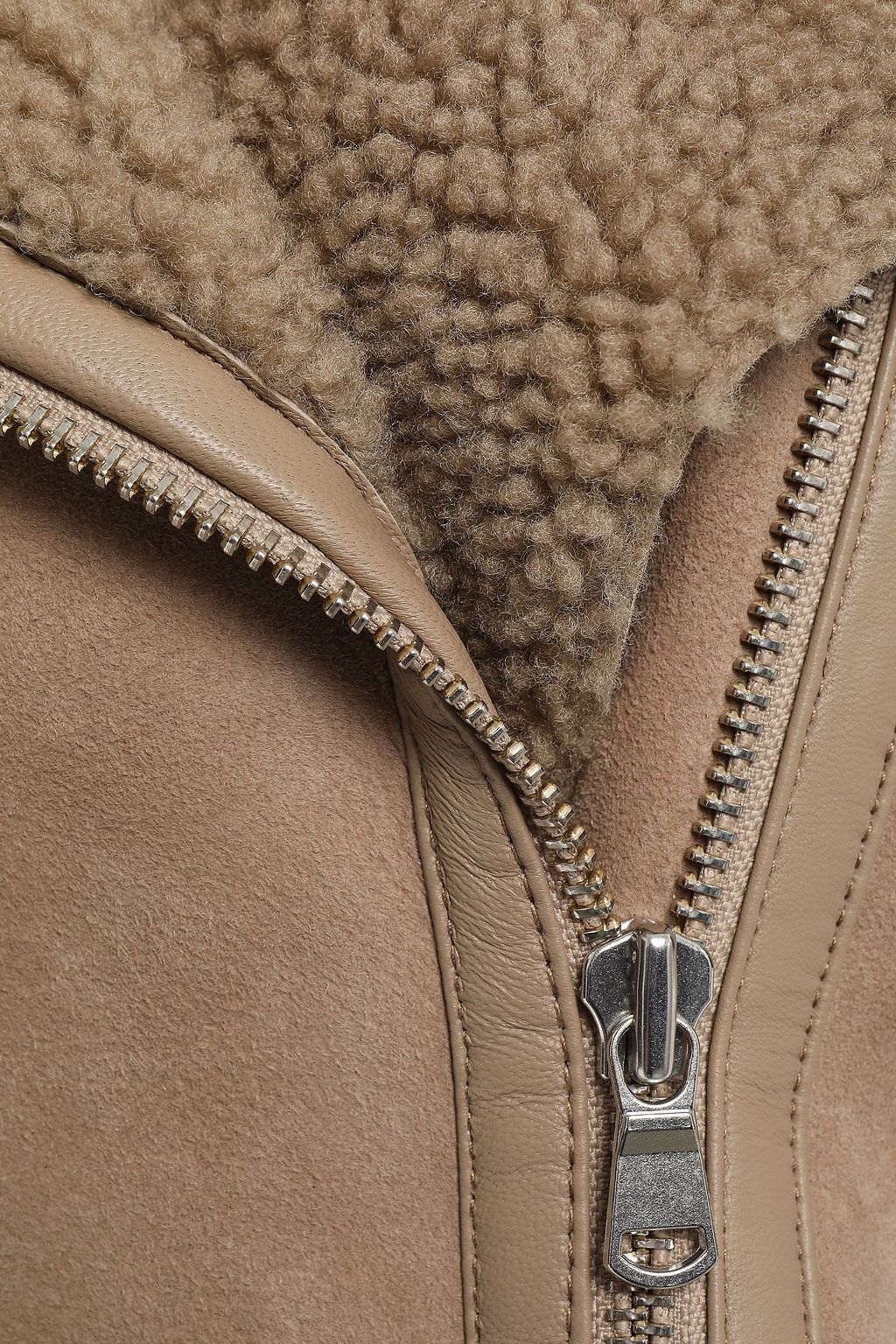MAJE Shearling biker jacket