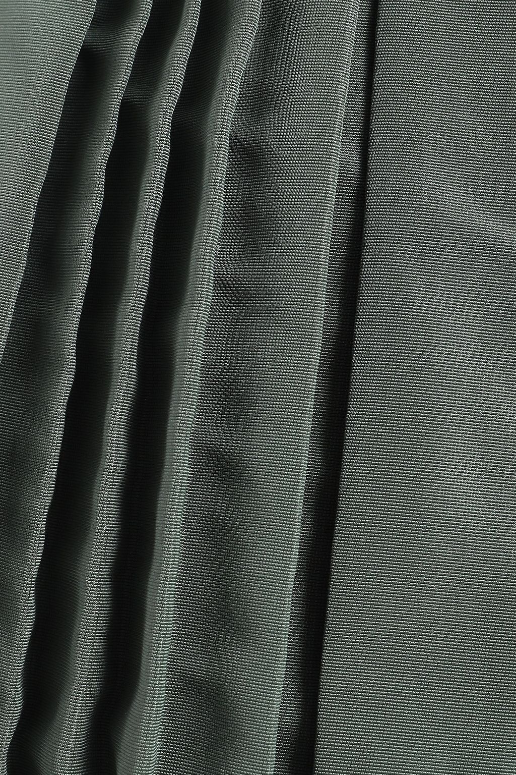 REDVALENTINO Flared pleated faille midi skirt