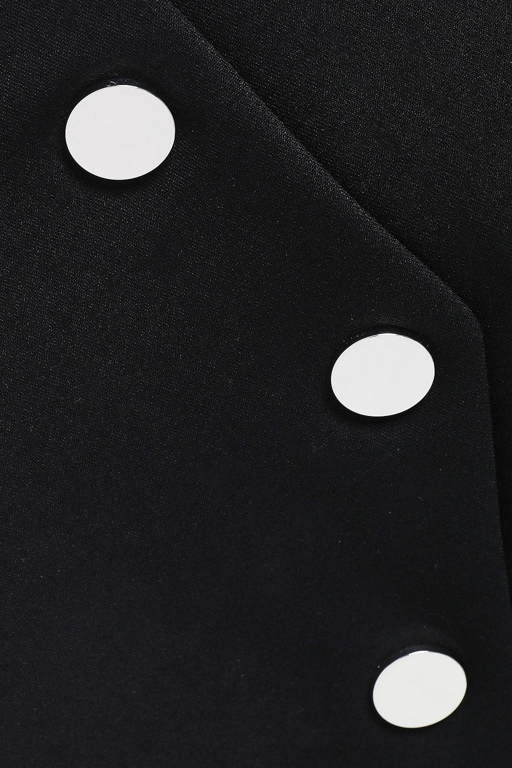 MAJE Button-embellished wrap-effect crepe mini skirt