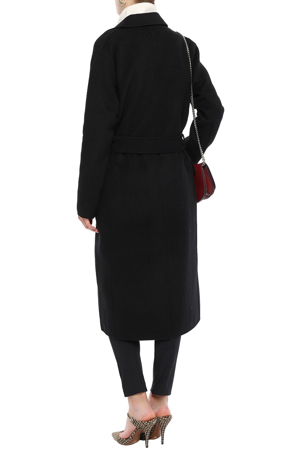 MAJE Double-breasted wool-blend coat