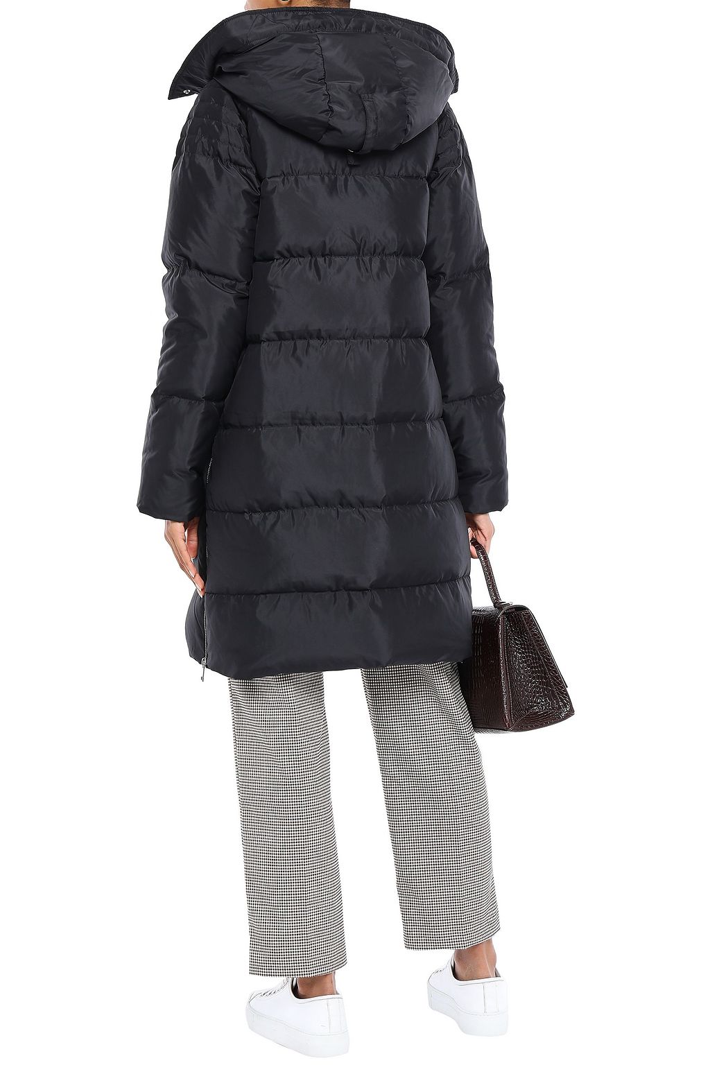 MAJE Zip-detailed quilted shell hooded down coat