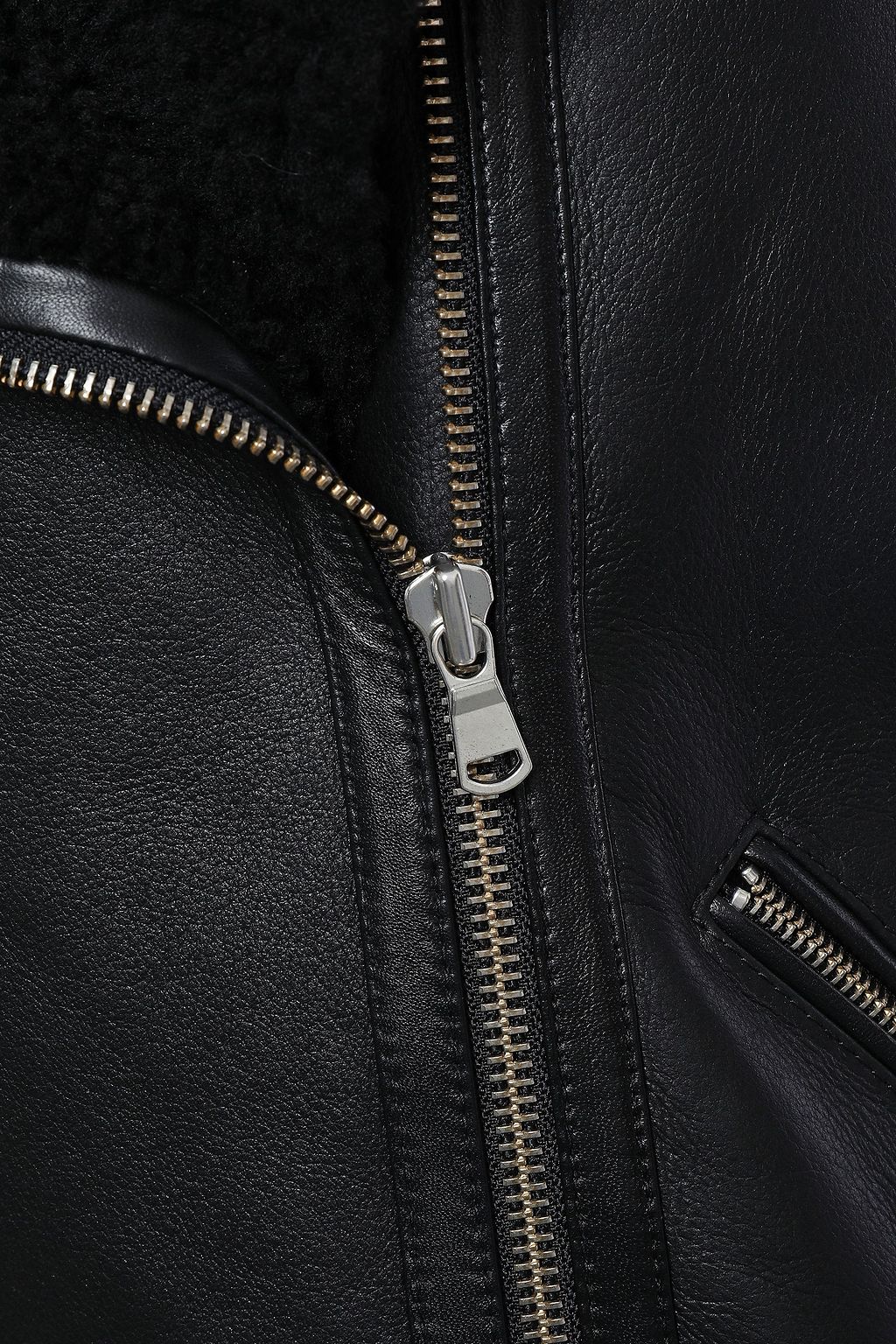 MAJE Shearling biker jacket