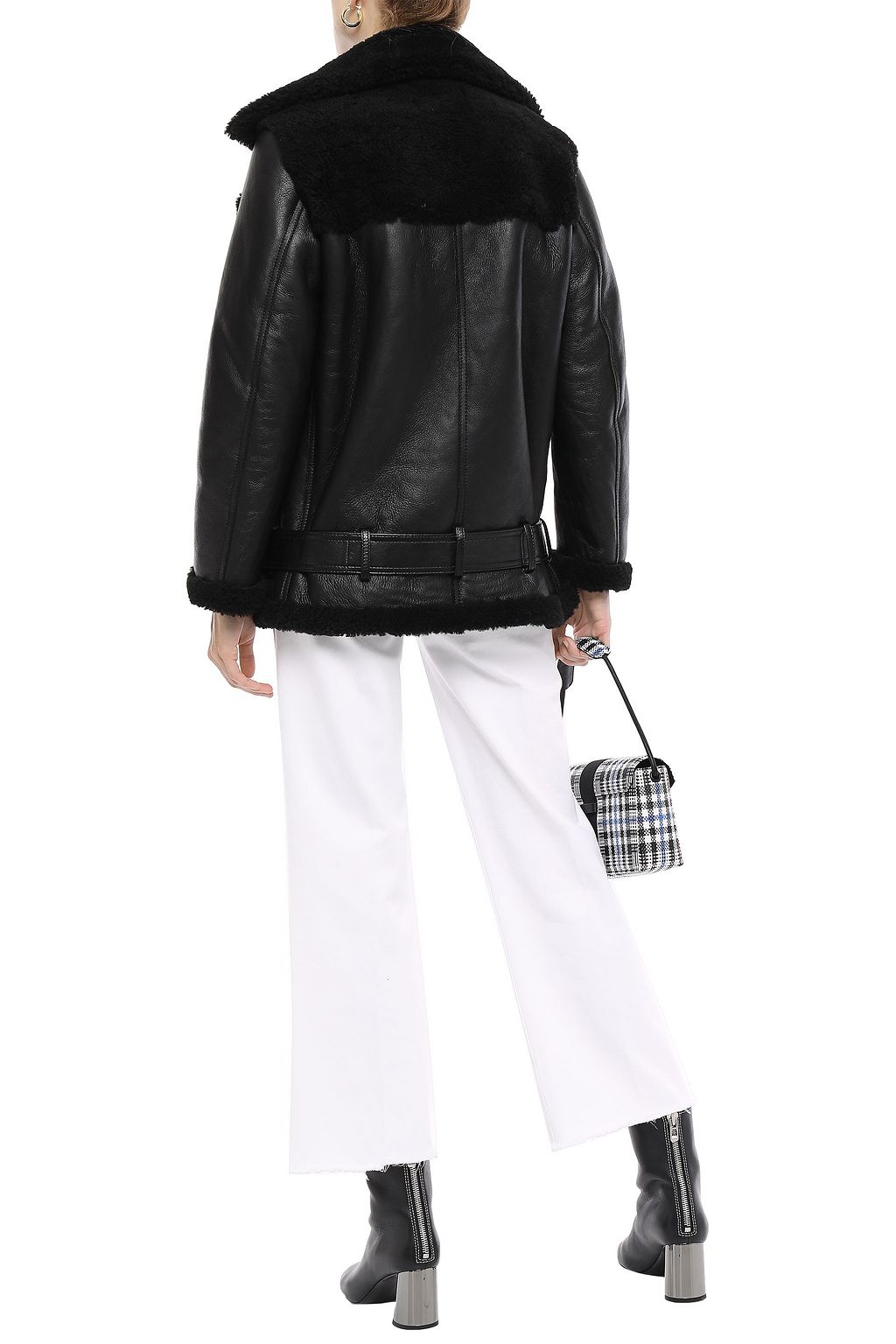 MAJE Shearling biker jacket