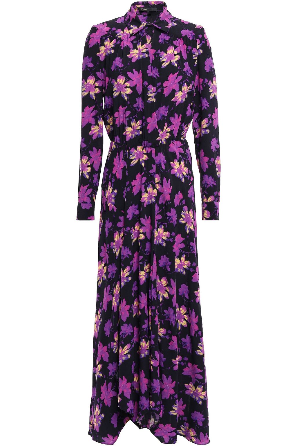 maje purple floral dress