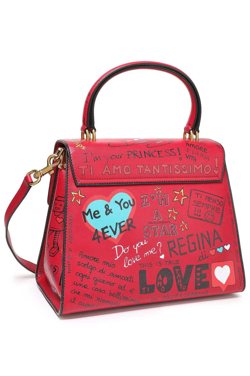 DOLCE&GABBANA Printed leather tote
