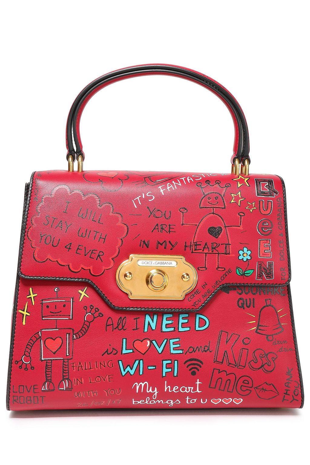 DOLCE&GABBANA Printed leather tote