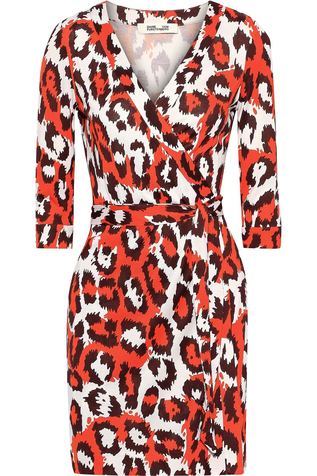 leopard print silk wrap dress