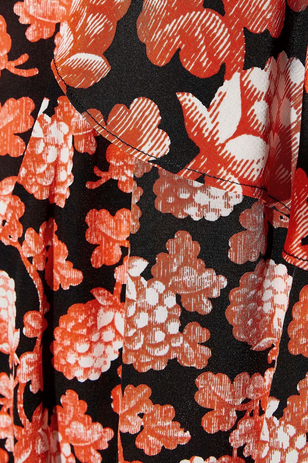 DIANE VON FURSTENBERG Alice ruffled printed silk crepe de chine maxi wrap dress