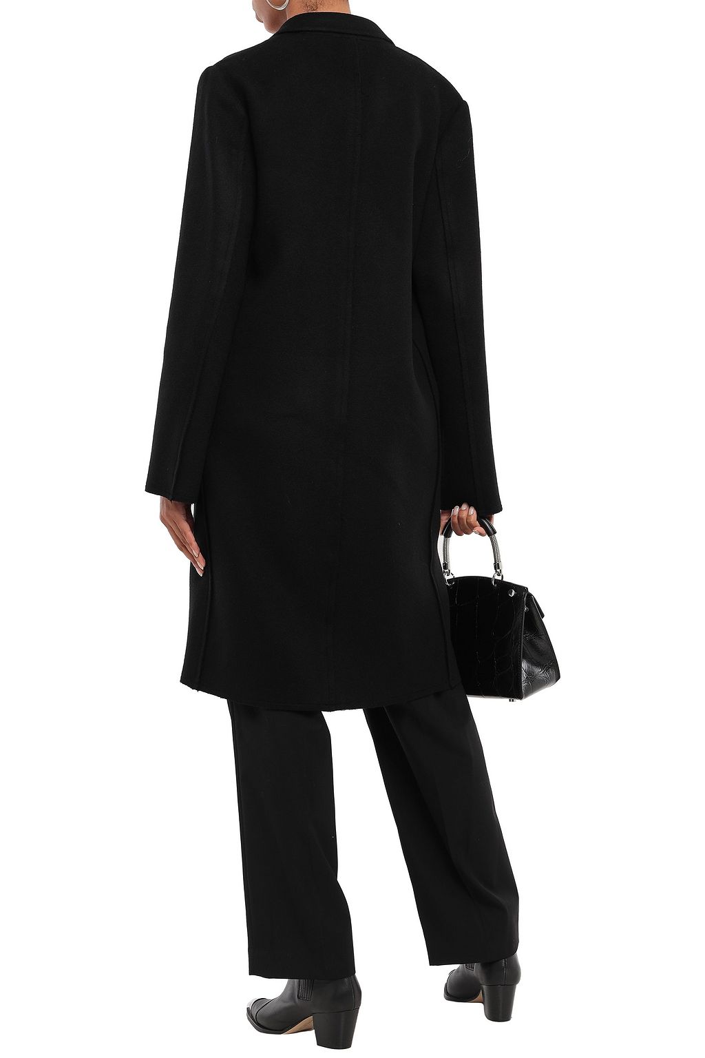 HELMUT LANG Wool and cashmere-blend brushed coat