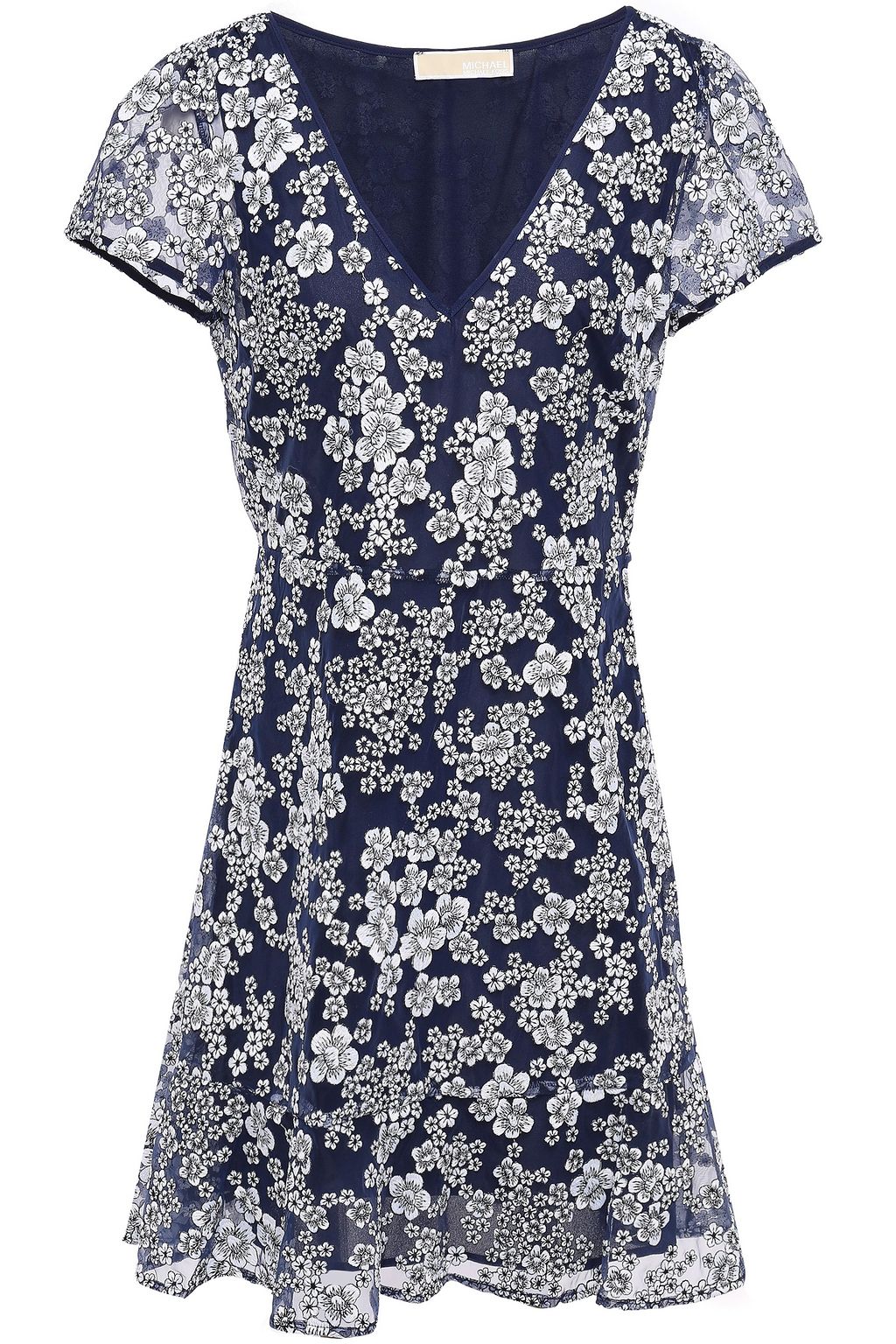 michael kors floral embroidered dress