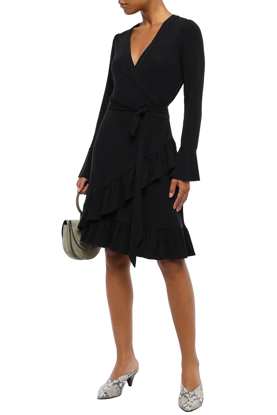 michael kors jersey wrap dress