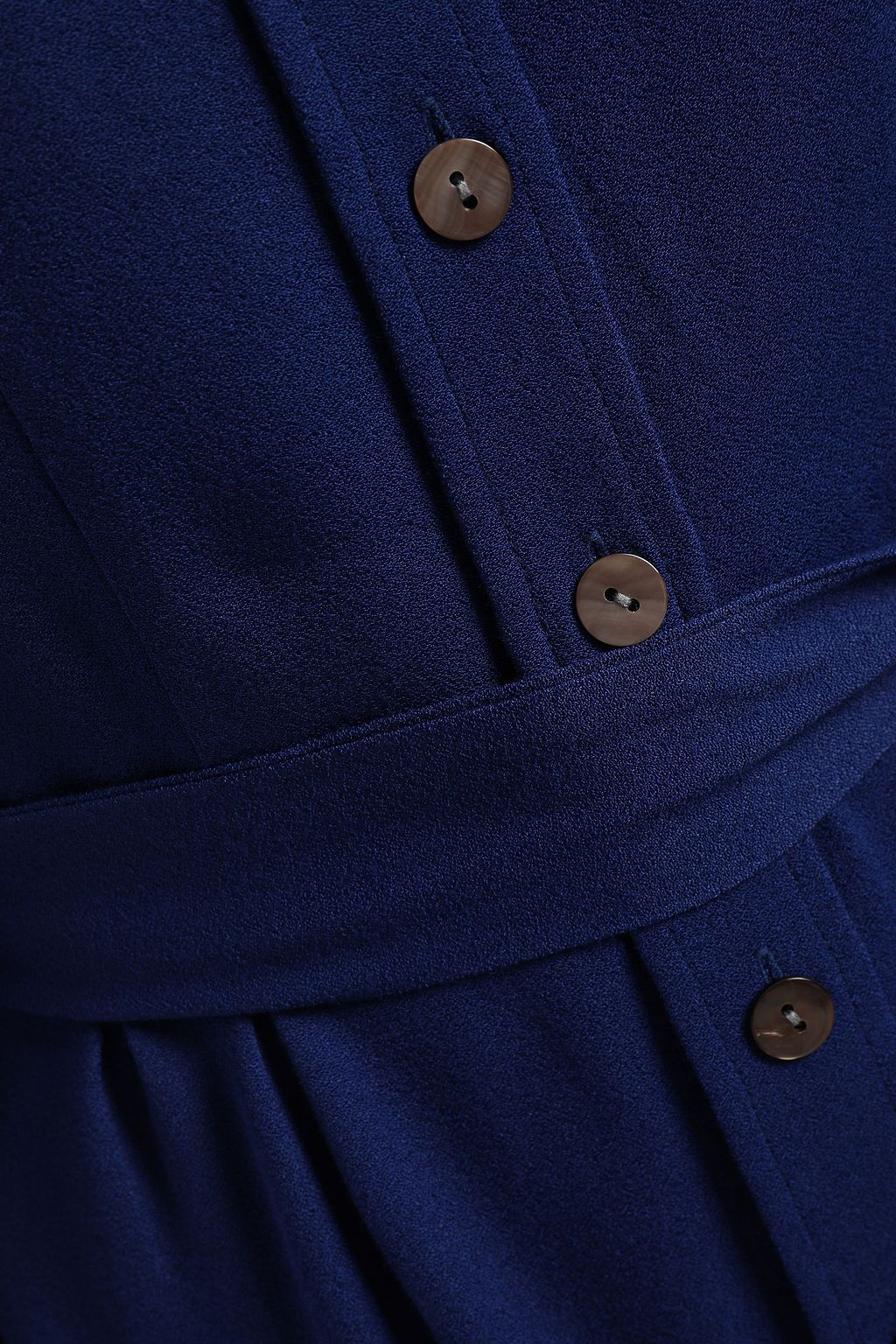 GOAT Geneva belted crepe midi shirt dress