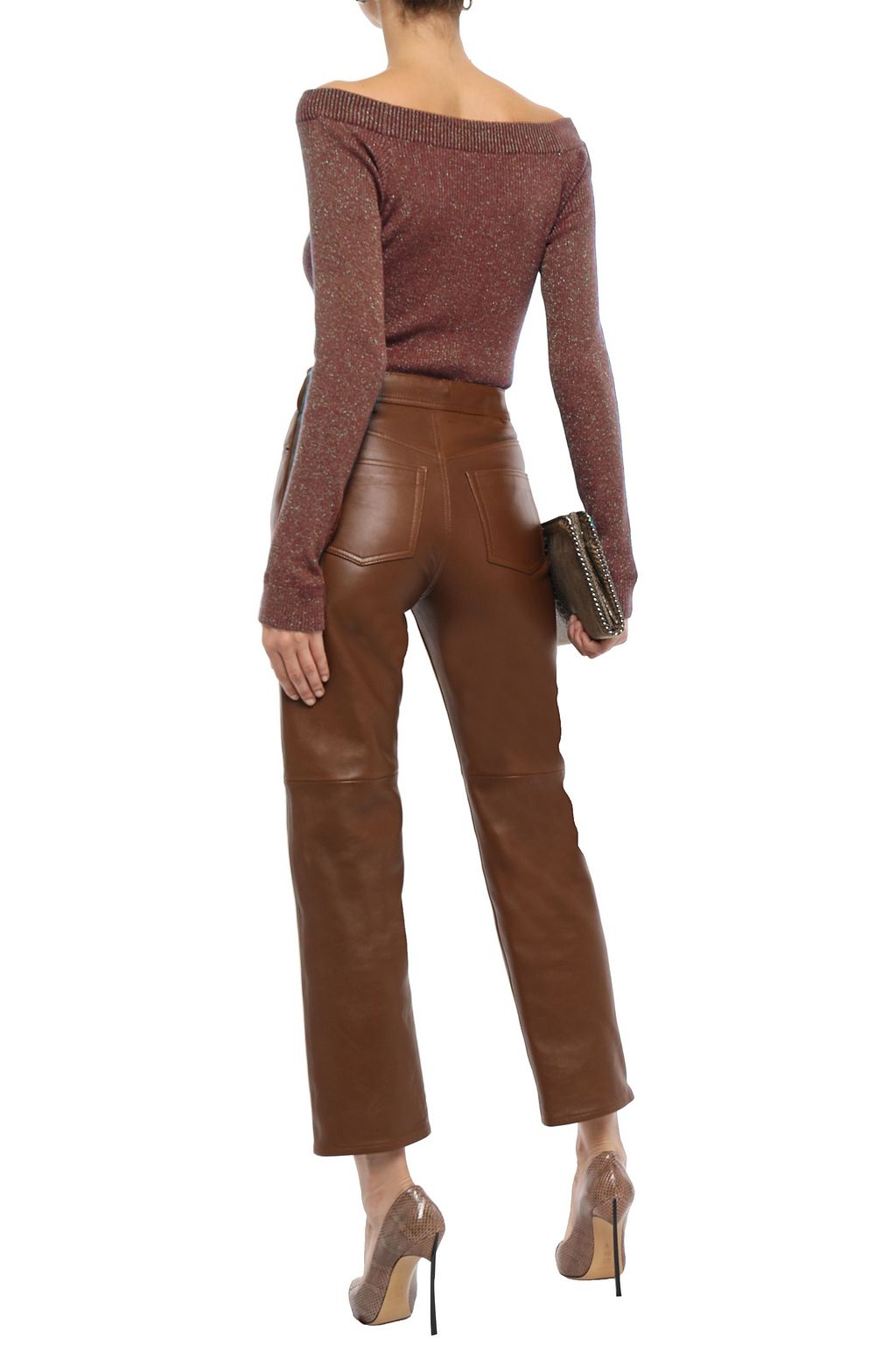 BRUNELLO CUCINELLI Metallic ribbed-knit top