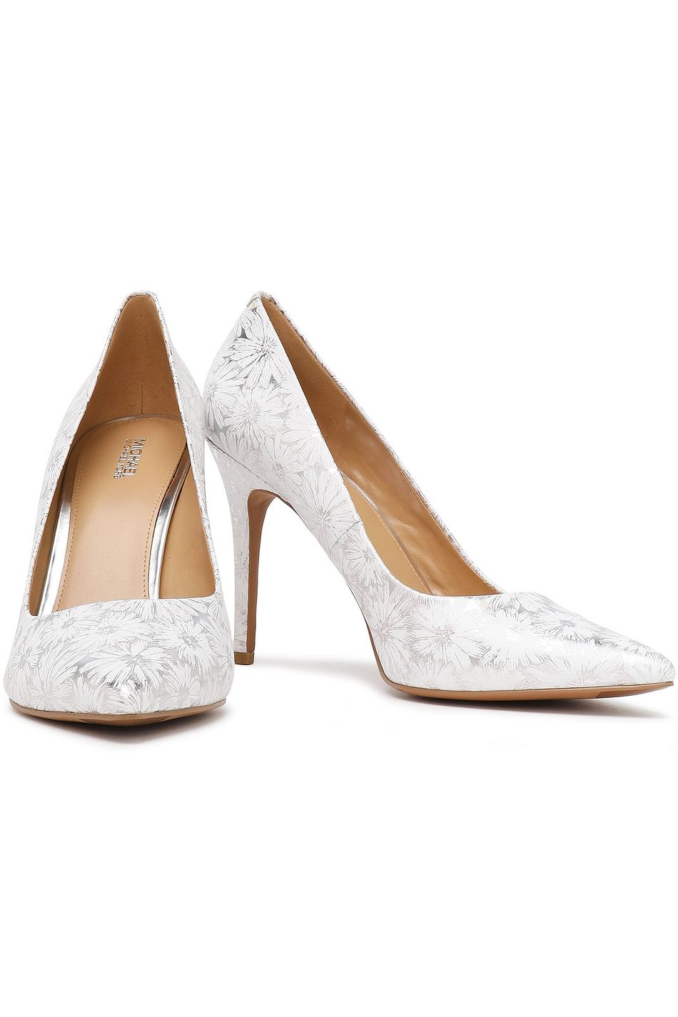 michael kors claire embossed leather pump