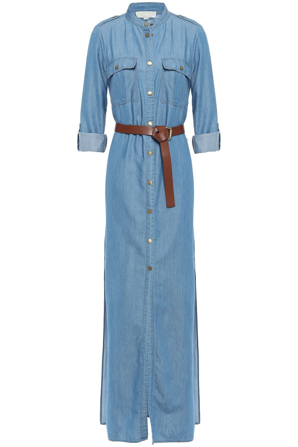 michael kors belted maxi dress