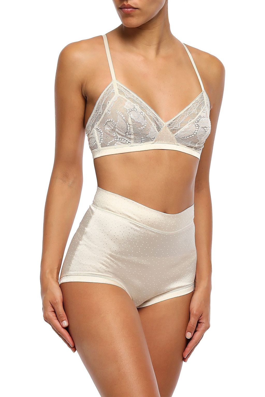 ERES Farniente Nirvana Swiss-dot silk-blend satin high-rise briefs