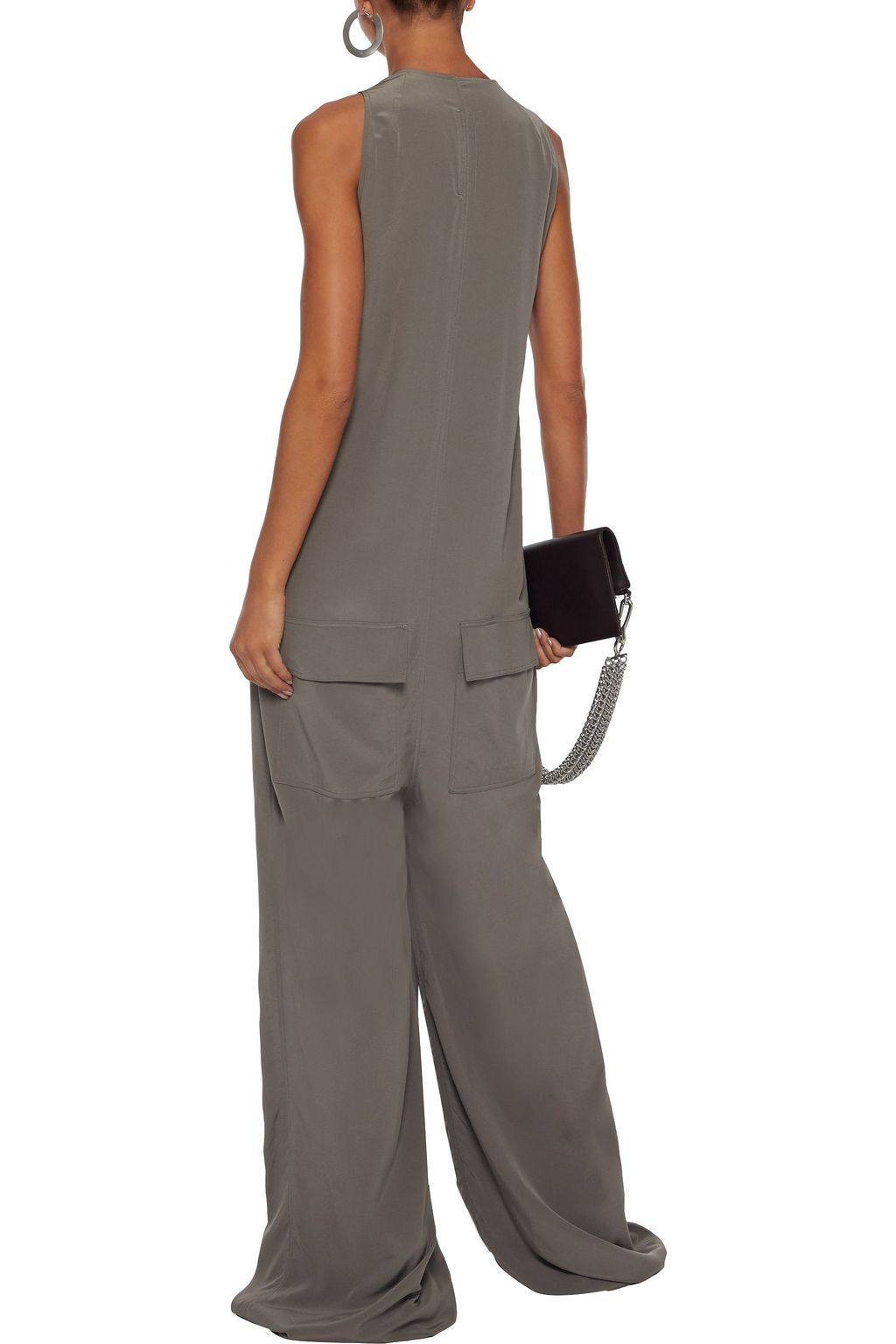 RICK OWENS Walrus silk crepe de chine wide-leg jumpsuit