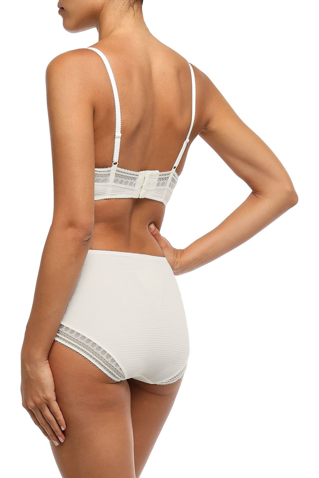 ERES Paroles Oh La La stretch-cloque and Leavers lace demi-cup bra