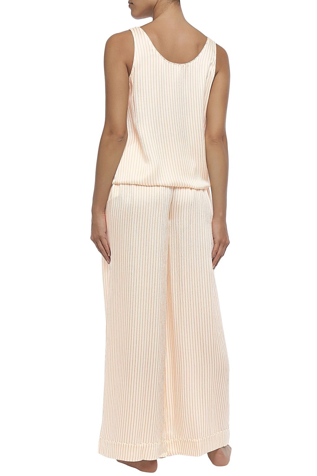 ERES Riga Amaretto hammered striped silk-satin pajama pants