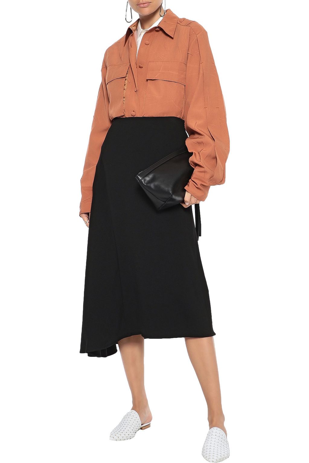 VINCE. Asymmetric crepe skirt