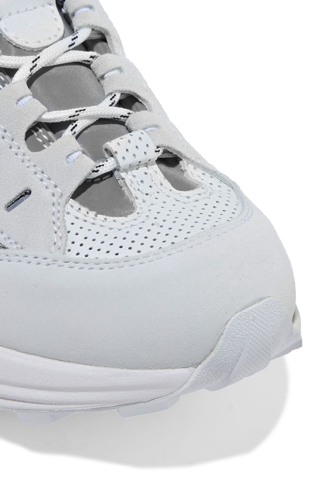 GANNI Iris suede, nubuck and shell sneakers