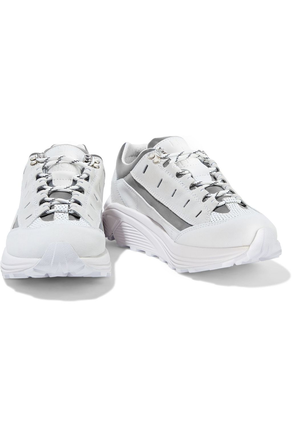 GANNI Iris suede, nubuck and shell sneakers