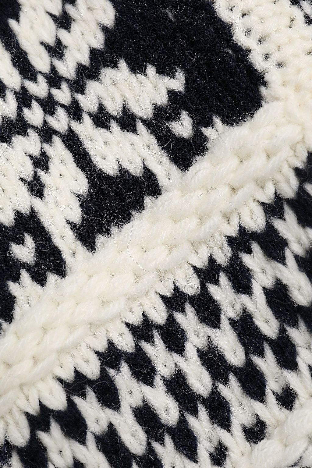 Jacquard-knit cardigan
