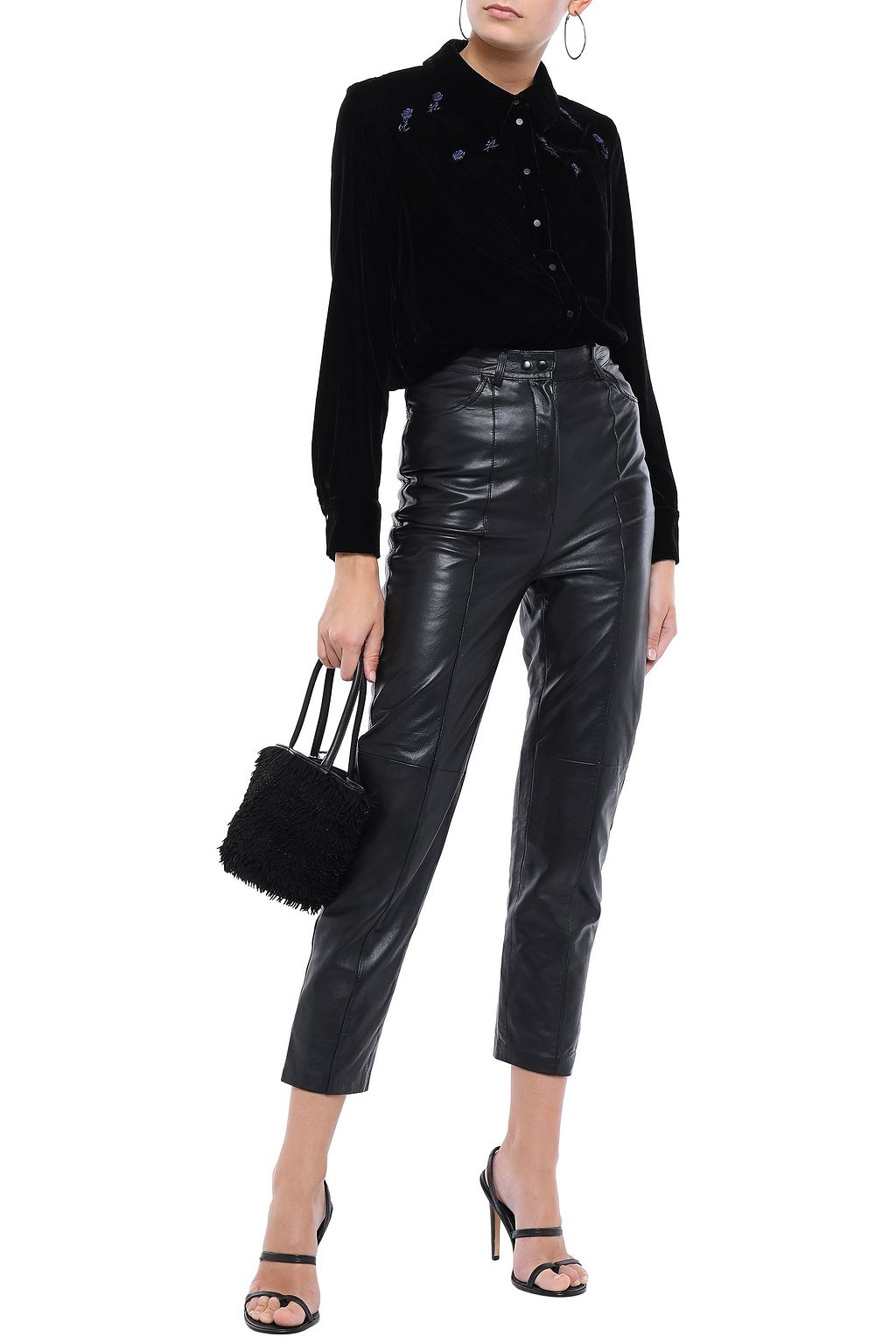 black velvet dress shirt