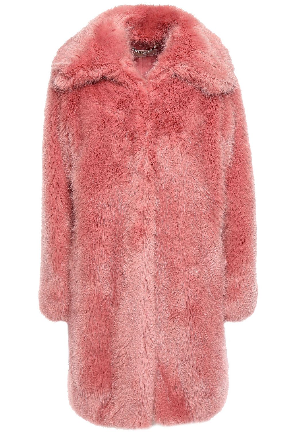 michael kors pink faux fur coat