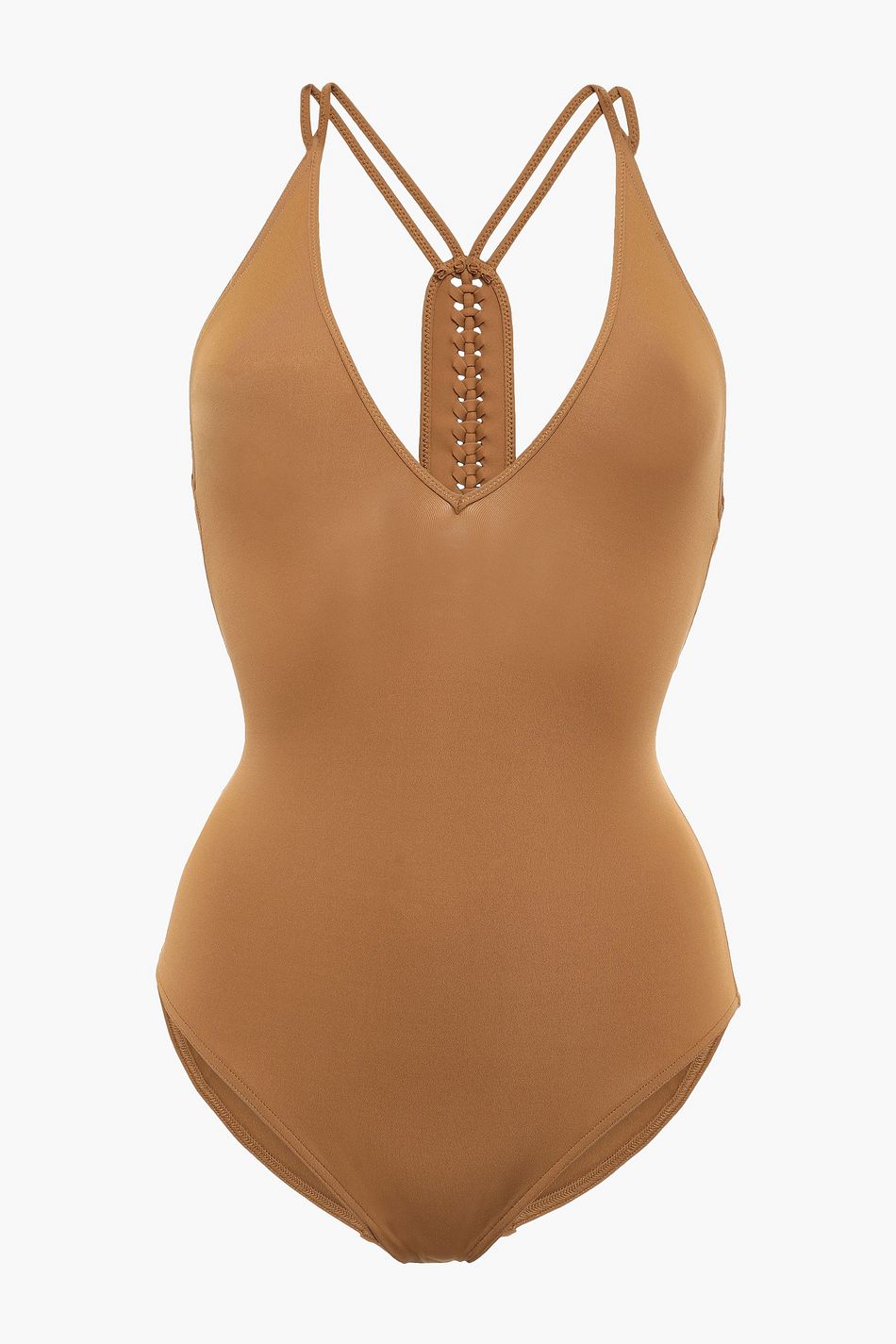 brown swimsuit