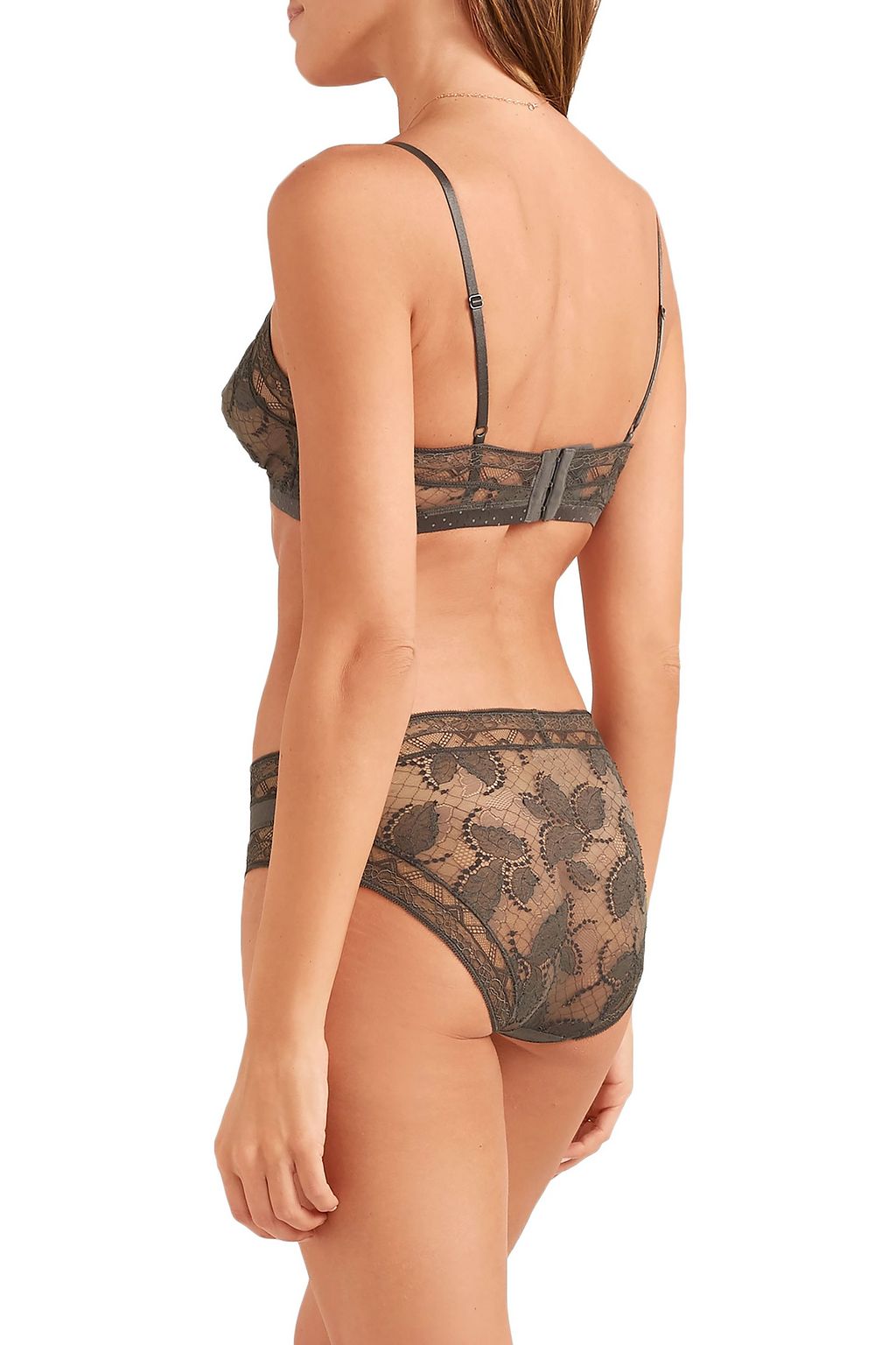 ERES Farniente Ivresse satin-jacquard and stretch-Leavers lace mid-rise briefs
