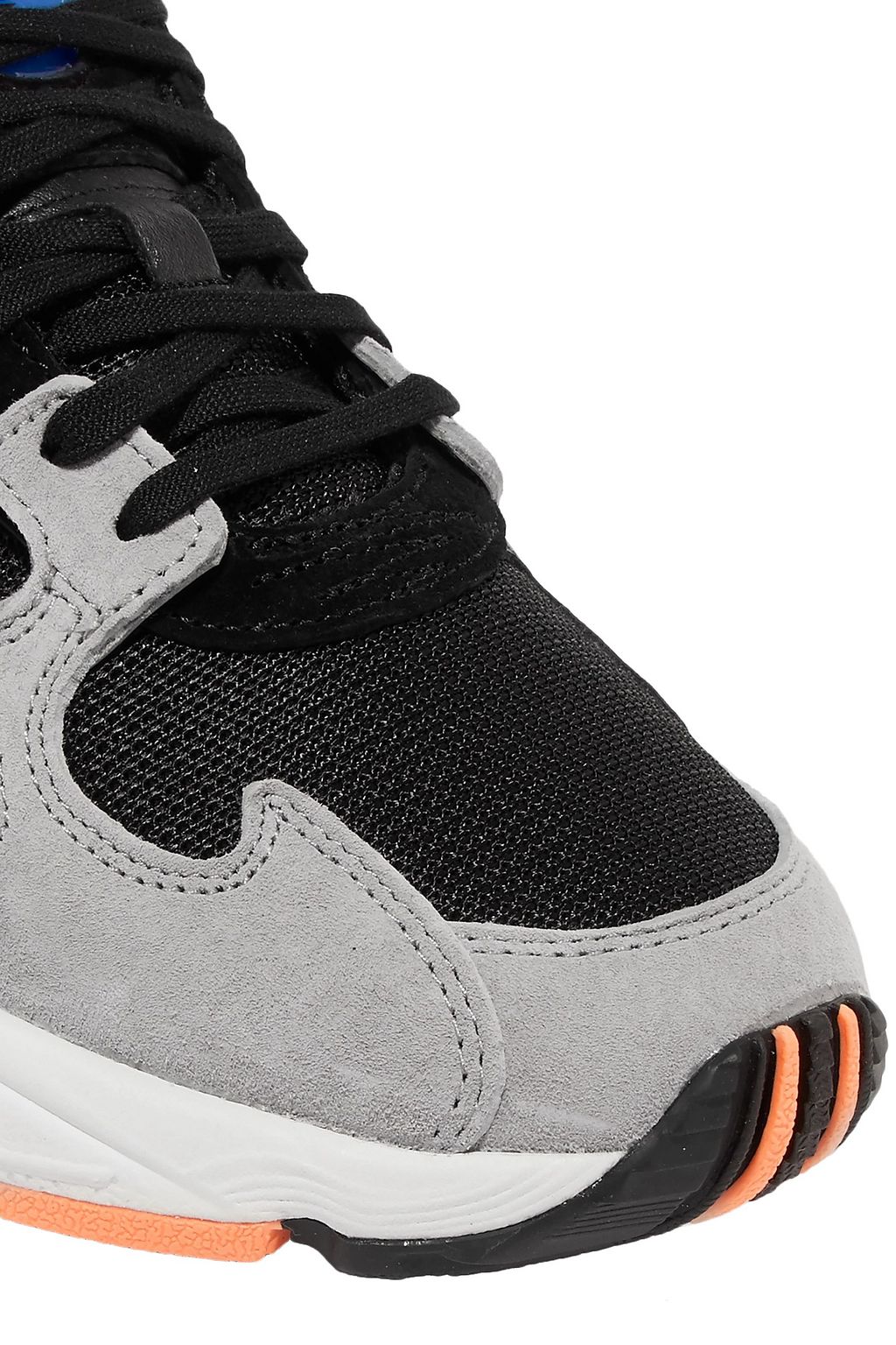 ADIDAS ORIGINALS Falcon mesh, suede and leather sneakers