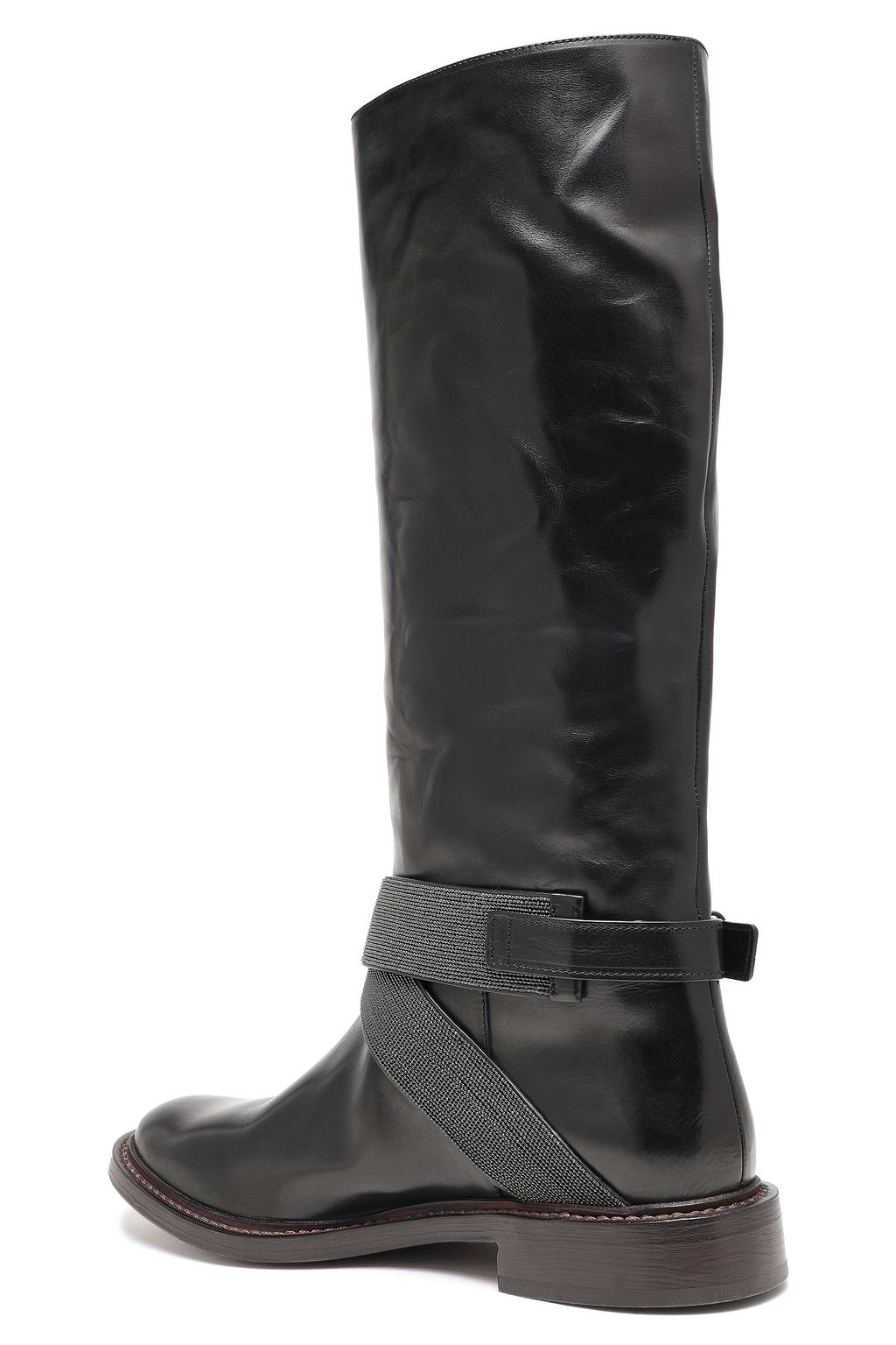 BRUNELLO CUCINELLI Bead-embellished leather boots