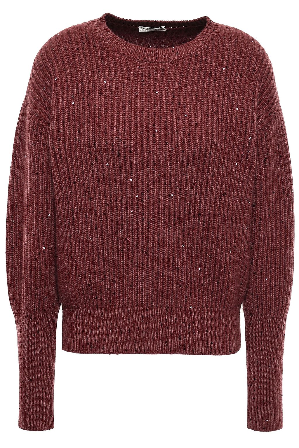 BRUNELLO CUCINELLI Sequin-embellished ribbed cashmere and silk-blend ...