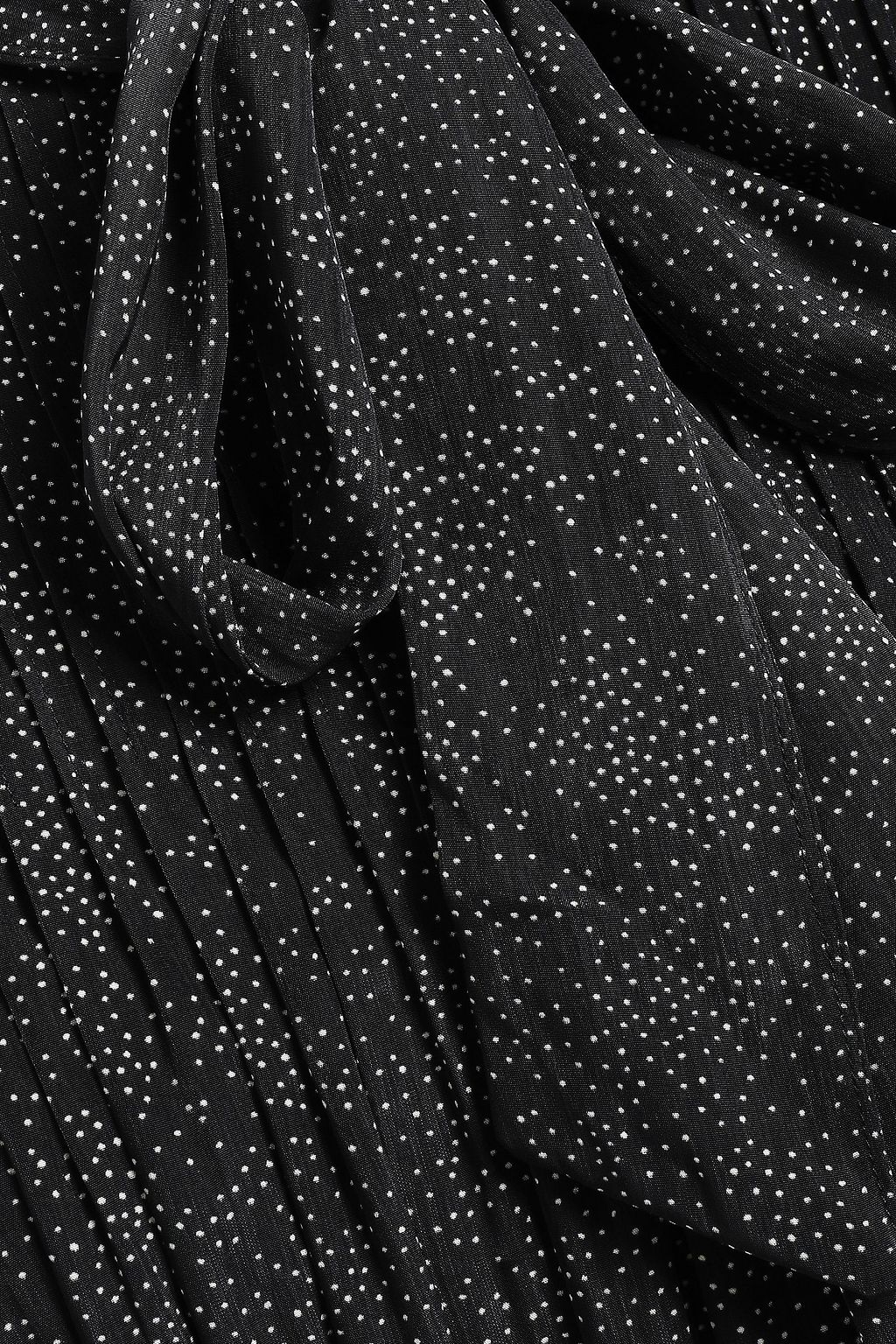 MIKAEL AGHAL Tie-neck pintucked printed woven dress