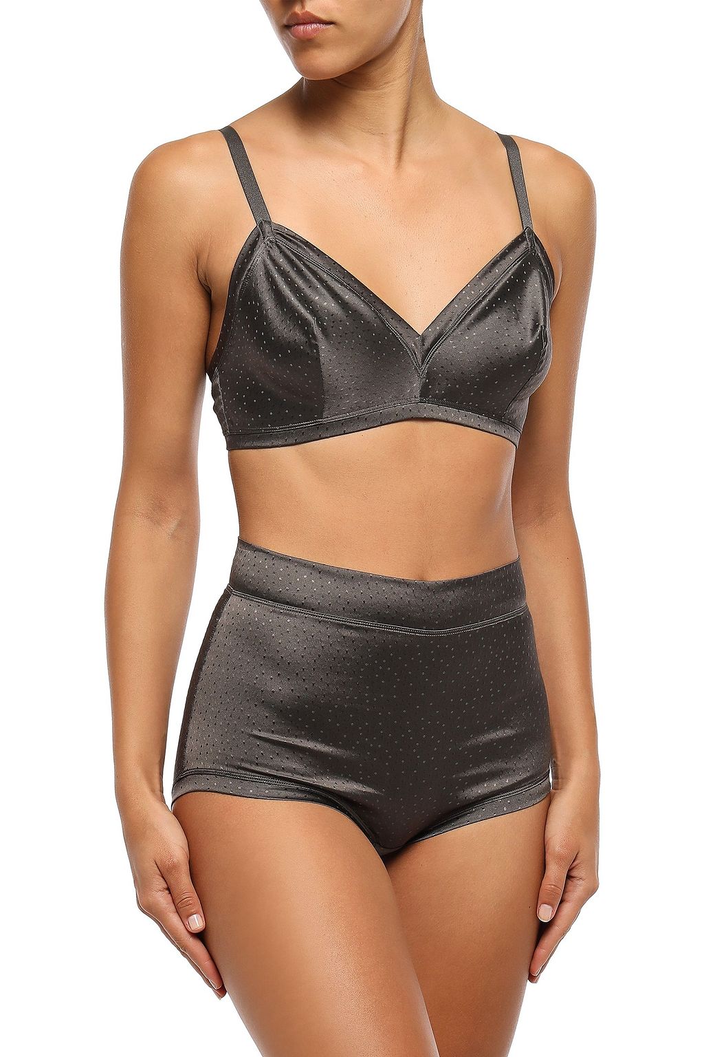 ERES Farniente Nirvana Swiss-dot silk-blend satin high-rise briefs