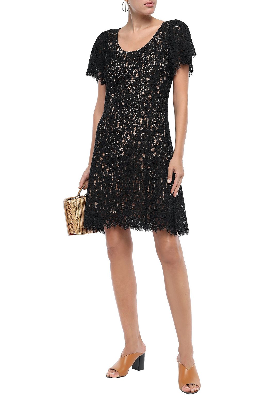MICHAEL MICHAEL KORS Cotton-blend corded lace mini dress