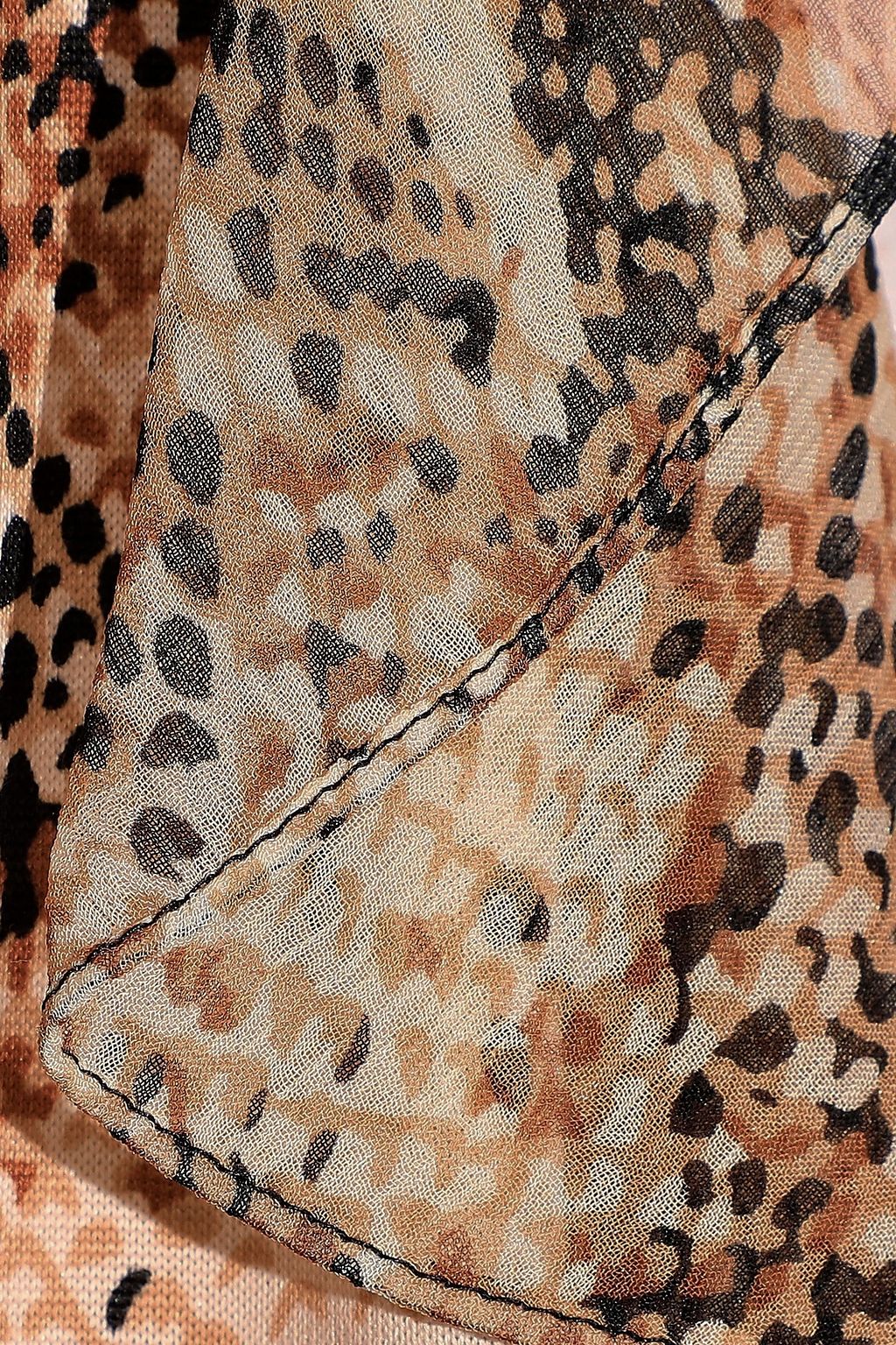 DIANE VON FURSTENBERG Carli ruffled snake-print georgette-paneled silk-jersey wrap dress