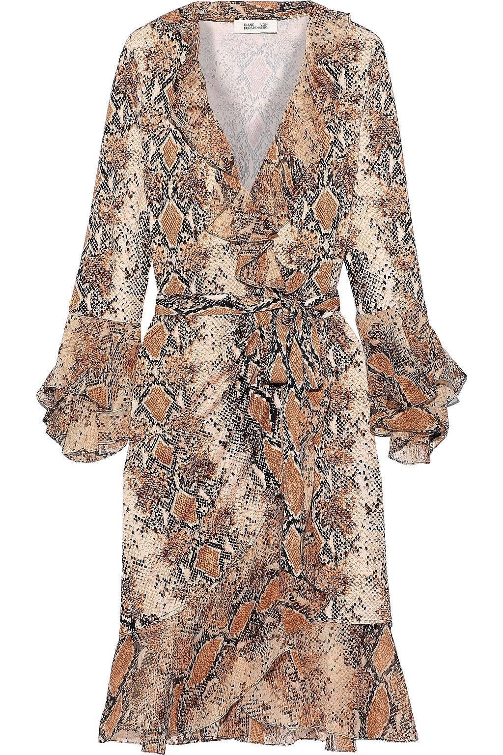 silk snake print dress