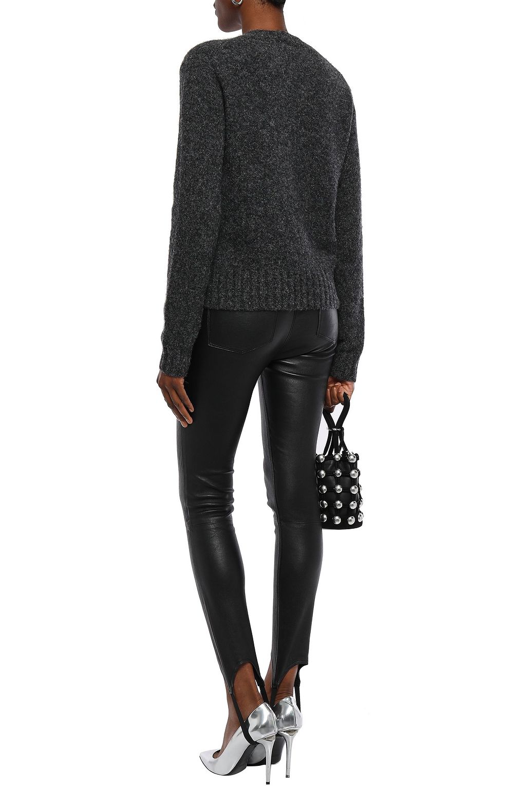 HELMUT LANG Brushed mélange knitted sweater