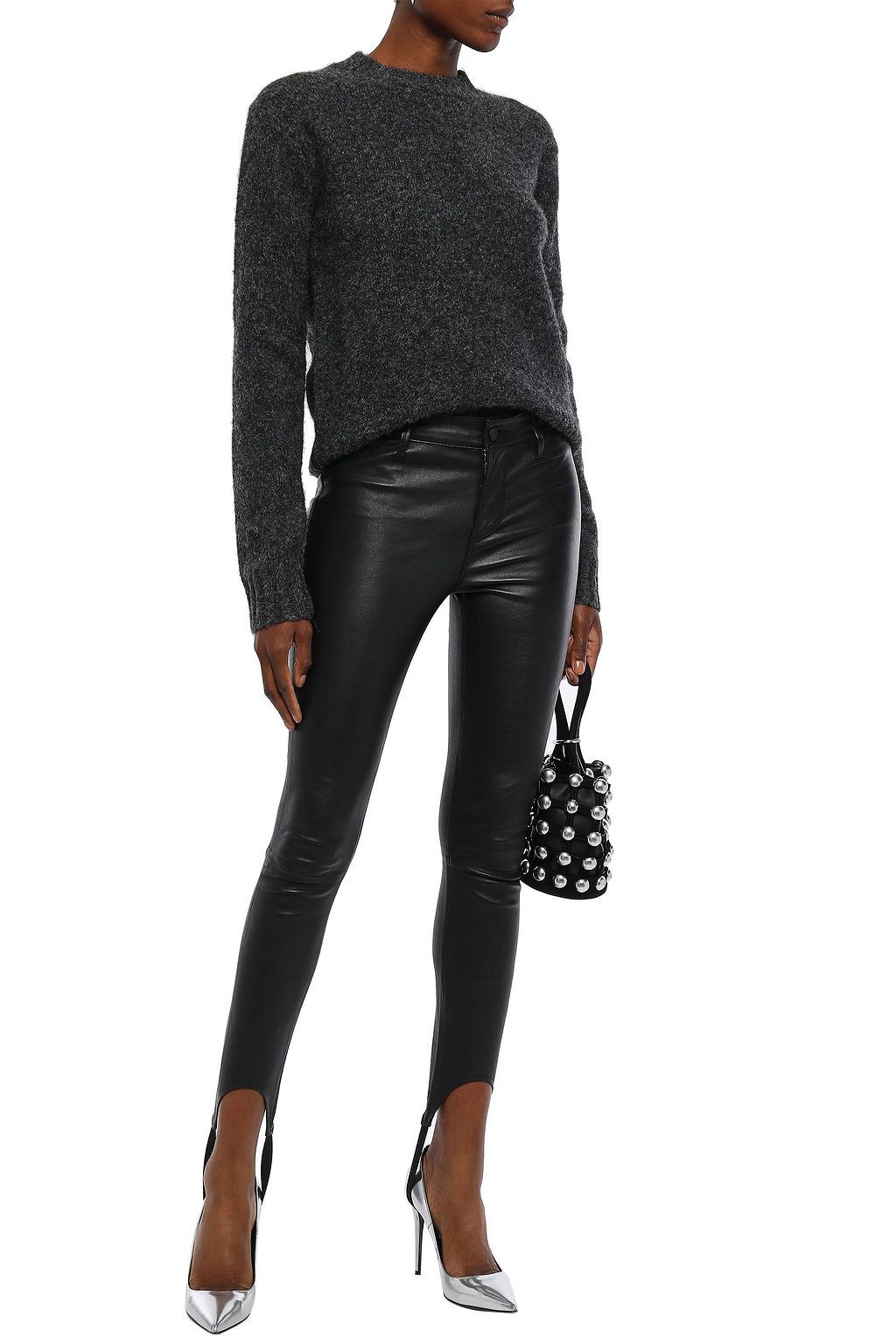HELMUT LANG Brushed mélange knitted sweater
