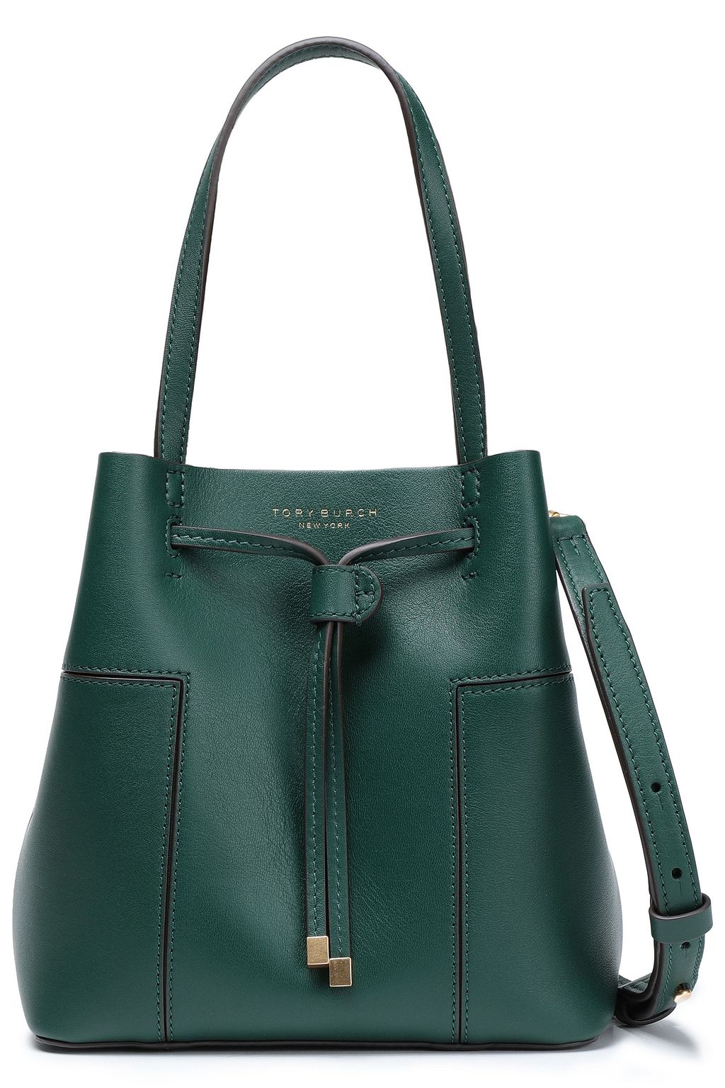 tory burch leather bucket bag