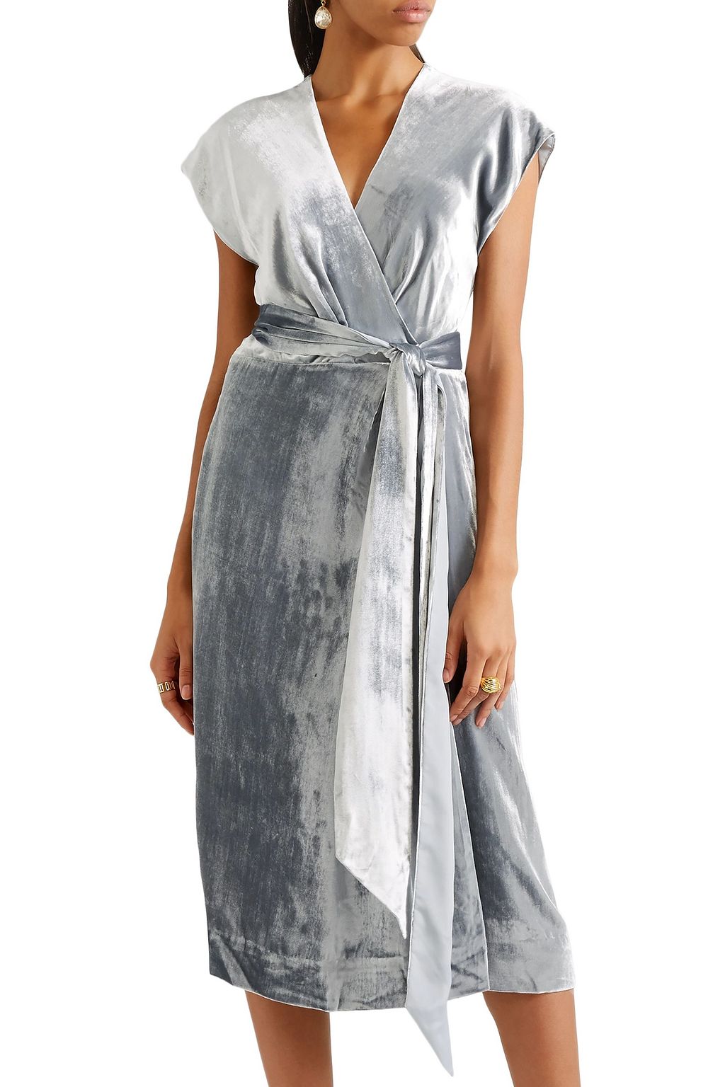 j crew collection velvet wrap dress