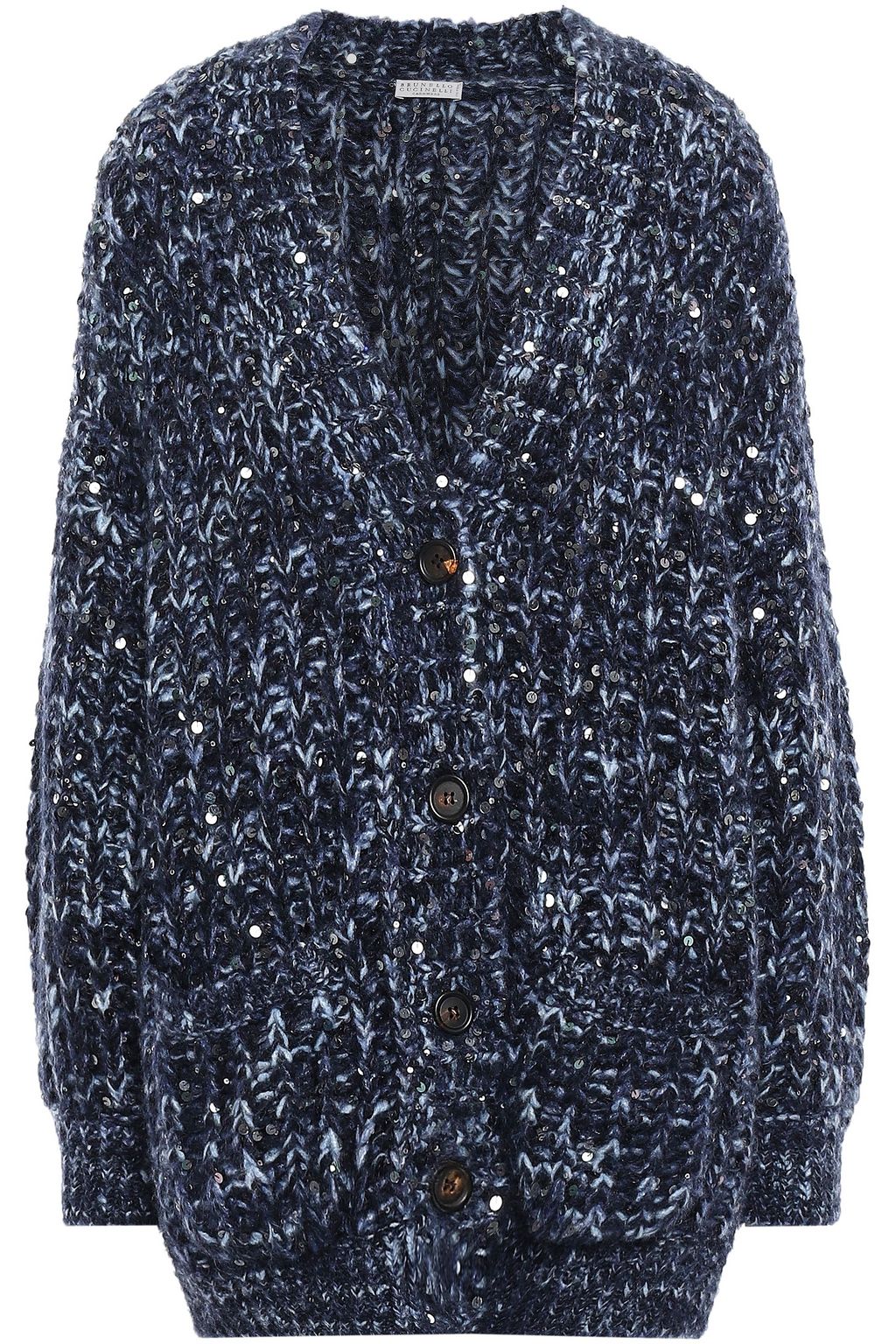 navy sequin cardigan